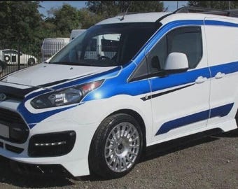 Passend für Ford Übergang Turnble M Sport Grafiken Kit Abziehbilder Beliebig Logo SWB