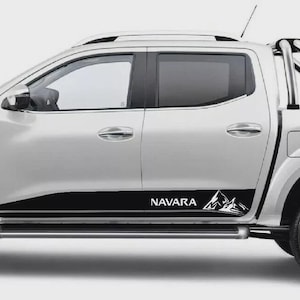 Fits Nissan Navara Side Stripes Vinyl Graphics Both Sides Decals Mountains