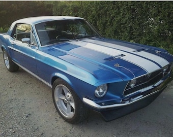 Passend für Ford mustang Bonnet Stripe Grafiken beliebig Jahr kundenspezifische Abziehbilder Aufkleber