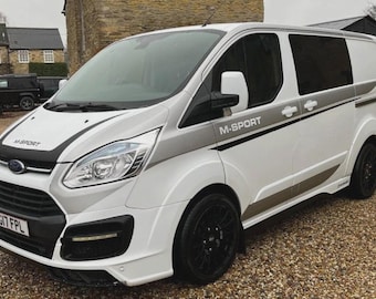 Passend für Ford Übergang Custom M Sport Grafik Kit Beliebige Logo 24hr Post Aufkleber
