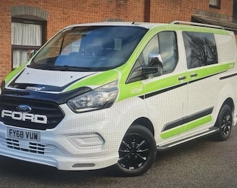 Ford Übergang Custom M Sport Grafik Kit Beliebiges Logo 24hr Post Abziehbilder