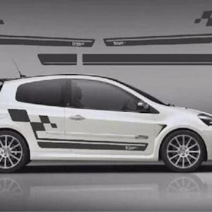 Fits Renault Clio Sport Graphics Side Stripes Bonnet Rear Vinyl Decals Stickers