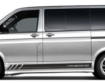 VW Transporter Seitenstreifen Aufkleber Beide Seiten LWB SWB Jedes Jahr Jede Farbe Edition
