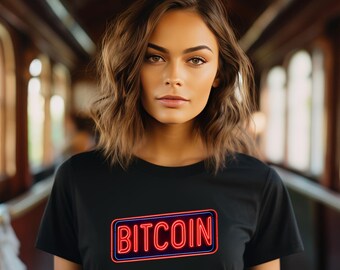 Bitcoin Neon Light Unisex T-Shirt | Bitcoin Shirt | Casual Wear