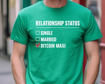 Relationship Status Bitcoin Maxi T-Shirt | Bitcoin Shirt | Casual Wear