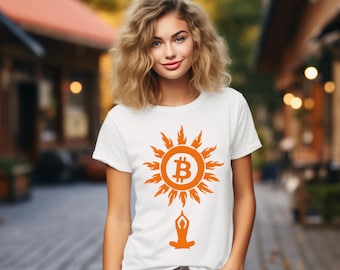 Bitcoin Sun Design Unisex T-Shirt | Bitcoin Shirt | Casual Wear