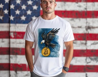 Bald Eagle Bitcoin Unisex T-Shirt | Bitcoin Shirt | Casual Wear