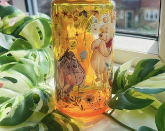 Vaso de bola de nieve estilo miel/mermelada