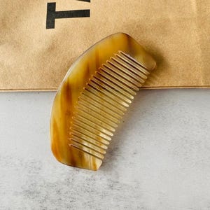 Kurzer Hornkamm, Büffel Hornkamm, Anti-Statischer Kamm, Handgemachter Kamm, Haarkamm, Haarschmuck, Muttertagsgeschenk, Umweltfreundlich