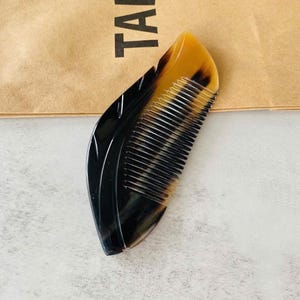 Büffelhornkamm, Hornkamm, handgemachter Kamm, Haarbürstekamm, Taschenkamm, antistatischer Kamm, Haarschmuck, Muttertagsgeschenk