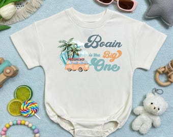 Personalized Big One Surf Birthday Romper – Beach Theme 1st Birthday Outfit