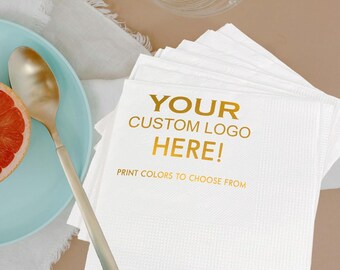 Custom Monogram Dinner Napkins, Modern Font, Personalized Party Decor