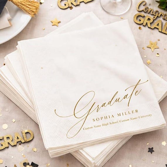 Graduation Napkins Class of 2026, Cocktail Party Decor