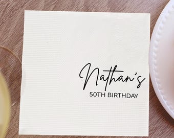 Personalized Birthday Napkins: Custom Party Decor