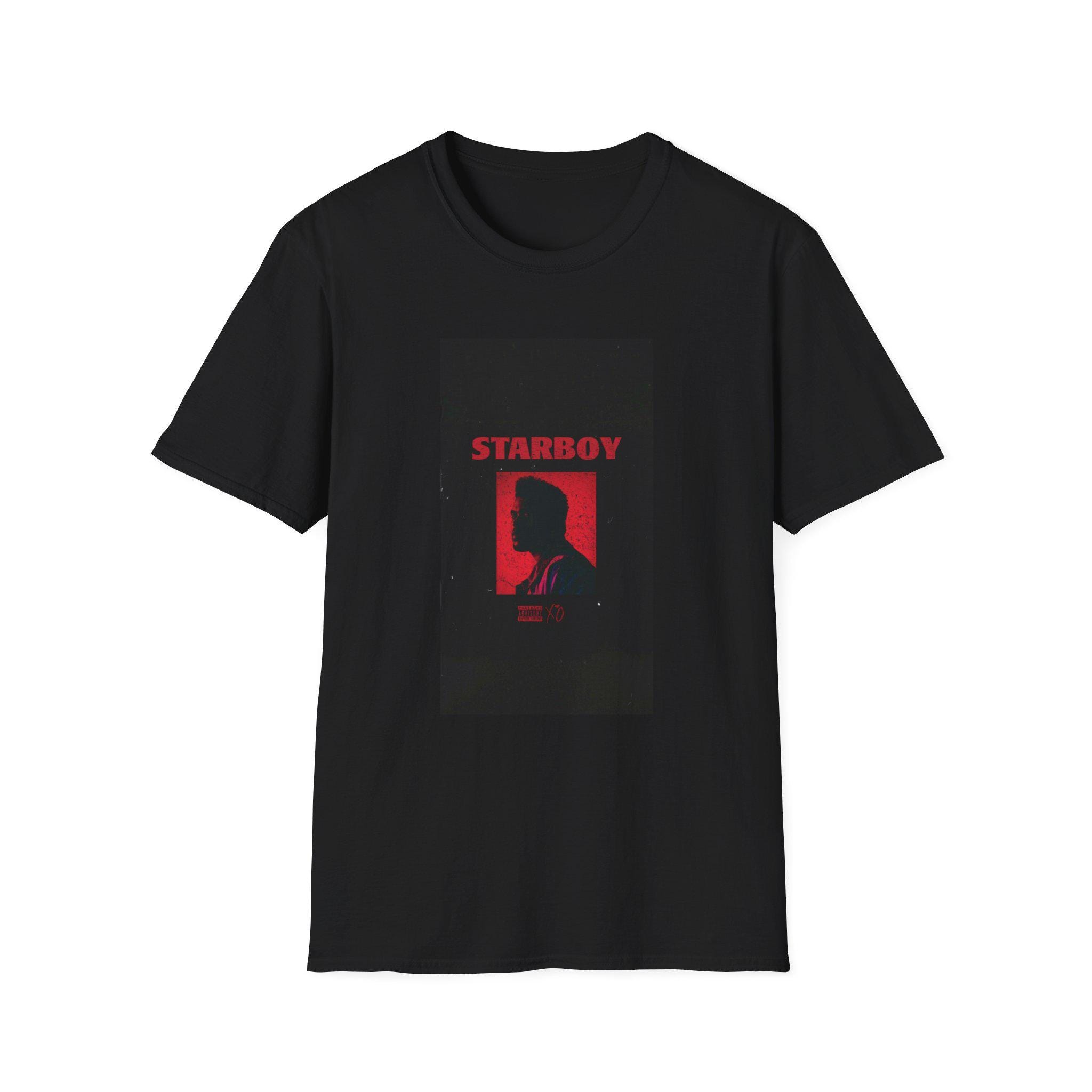 Starboy the Weekend T-shirt | Red Noir Portrait, Music Album Style