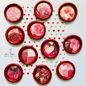Wachssiegel-Aufkleber. Flammenrot. Siegel für Partys, Hochzeiten, Geburtstage, Muttertag, Valentinstag, Einladungen, Geschenke.