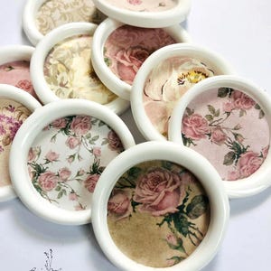 Adesivi con sigillo di ceralacca. Vintage, Shabby chic, rose. Sigilli per le feste, matrimoni, inviti, diari, regali.