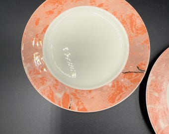 Plato de postre de porcelana, Villeroy & Boch Siena, 1984–1994, diseño de mármol, 17 cm.