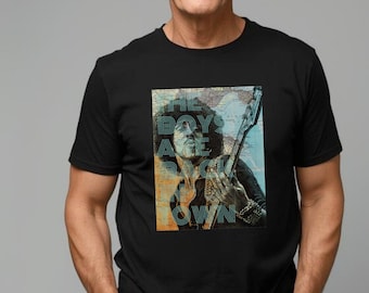 Thin Lizzy Phil Lynott T-Shirt/ The boys Are Back In Town/ Unisex Organic Cotton Tee