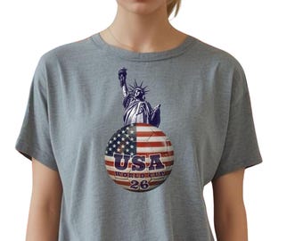 USA Fotbolls-VM 26 T-shirt. Unisex Frihetsgudinnans fotbollströja