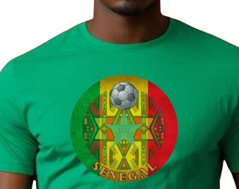 Senegal VM 26 T-shirt. Afrikansk fotboll unisex bomullströja