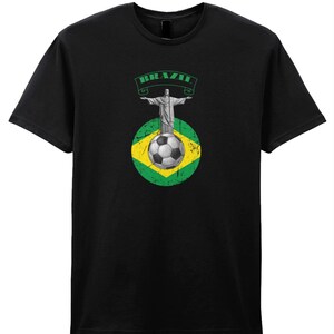 Brazil Football World 26 T-Shirt. Brazilian Flag Rio Unisex Tee image 5