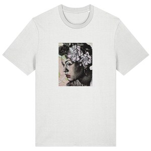 Billie Holiday T-Shirt/ Female Jazz Singer/ Unisex Organic Cotton Tee image 3