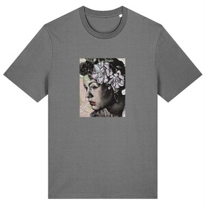 Billie Holiday T-Shirt/ Female Jazz Singer/ Unisex Organic Cotton Tee image 5