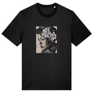 Billie Holiday T-Shirt/ Female Jazz Singer/ Unisex Organic Cotton Tee image 6