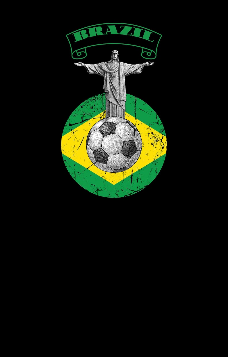 Brazil Football World 26 T-Shirt. Brazilian Flag Rio Unisex Tee image 9