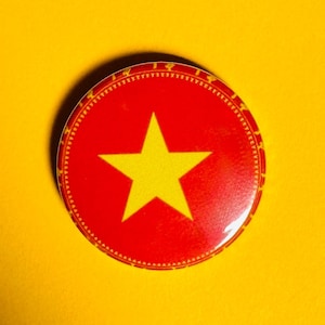Vietnam Map Abzeichen 25 mm Gold Star Flagge