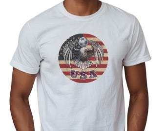USA Fotbolls-VM 26 T-shirt. American Eagle Patriotic Unisex fotbollströja.