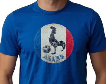 France Football World Cup 26 T-Shirt. Vintage Style Unisex Tee