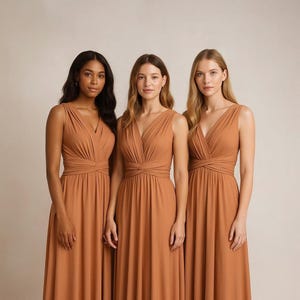 Terracotta orange Multiway bridesmaid Dress