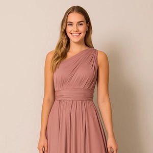 Blush rosa Multiway Brautjungfer Kleid