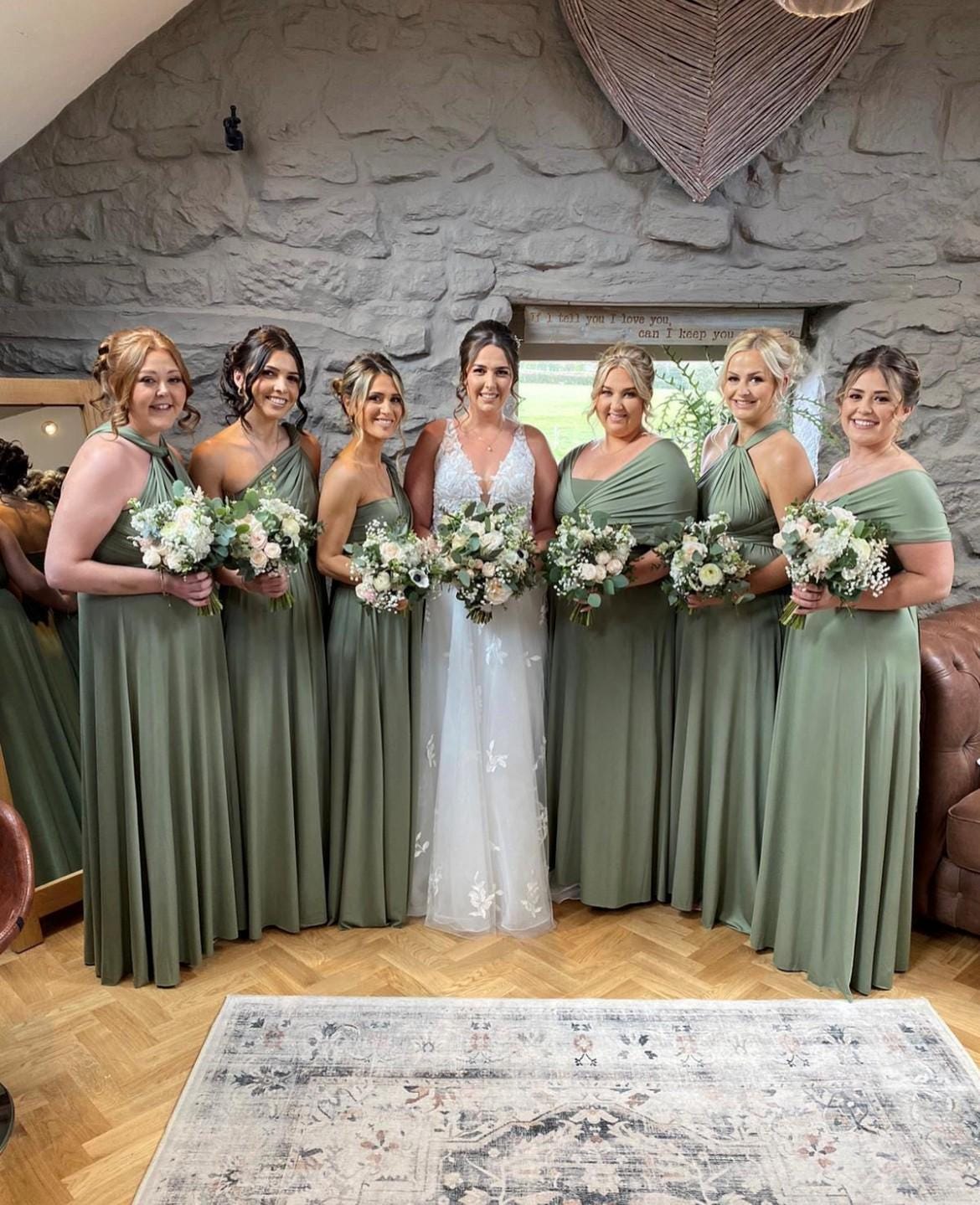 Khaki Green Multiway Bridesmaid Dress - Etsy