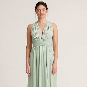 Mintgrünes Multiway Brautjungfernkleid