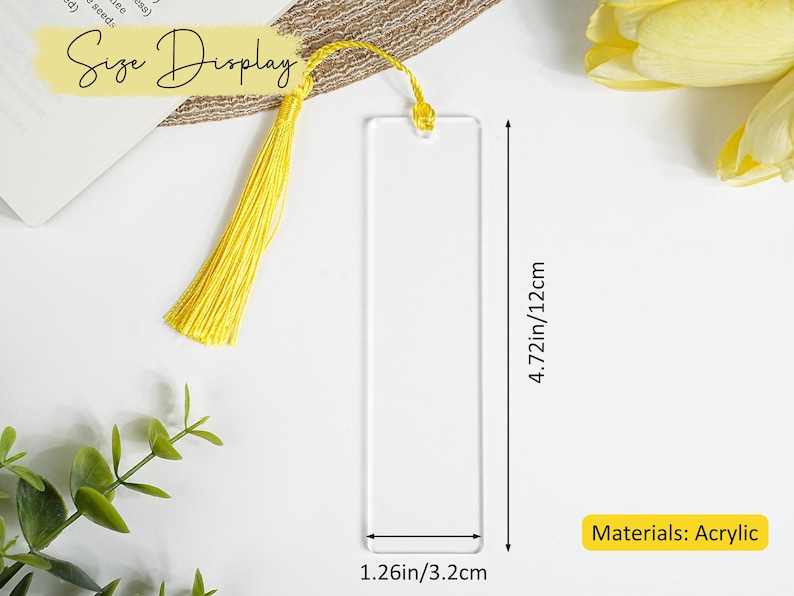 Personalized Bookmark With Custom Name, Acrylic Bookmark With Tassel ...