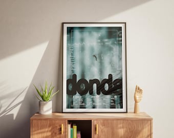 Kanye West Donda-affisch, minimalistisk hiphop-albumomslag (digital nedladdning)