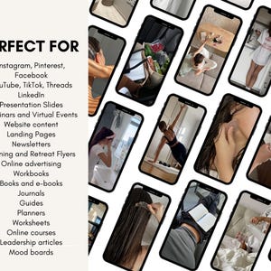 Faceless IT girl branding photo with calm neutral palette for social media and digital creators
