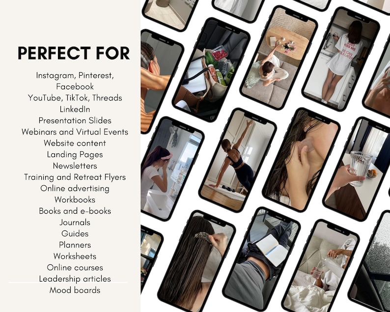 Faceless IT girl branding photo with calm neutral palette for social media and digital creators