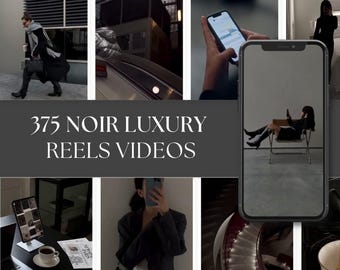 Dark Noir Luxury Reels: 375 Faceless Stock Videos (Digital Download)