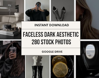 Noir Stock Photos | 280 Faceless Aesthetic Images (Digital Download)