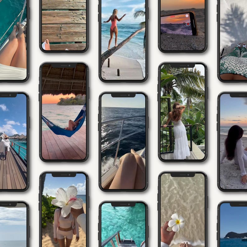 Aesthetic tropical vacation clips with ocean views, resorts, and relaxing island scenery