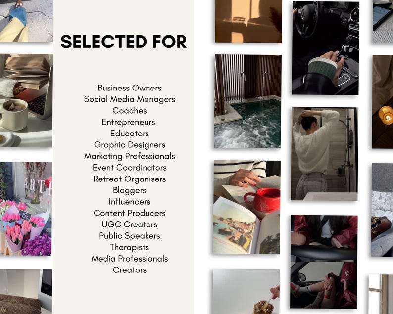 Faceless It Girl aesthetic reel clips for Instagram, TikTok, and Etsy sellers