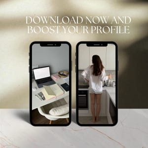 Modern That Girl stock photo featuring faceless female entrepreneur aesthetic and soft neutral colors