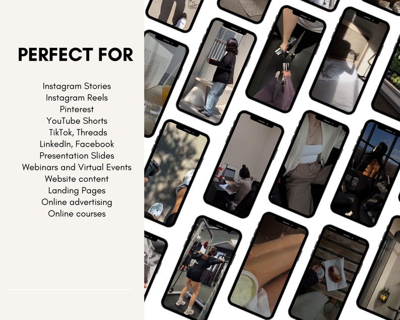Soft neutral It Girl lifestyle visuals for faceless content creation and reels