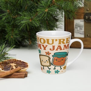 Taza de Latte "Eres Mi Mermelada": Un Lindo Regalo para Parejas con Desayuno / Taza de Dibujos Animados con Tostadas y Mermelada para Amantes del Café y el Té