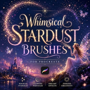 Whimsical Stardust Brushes for Procreate | Magic & Sparkle Brush Set | Instant Access