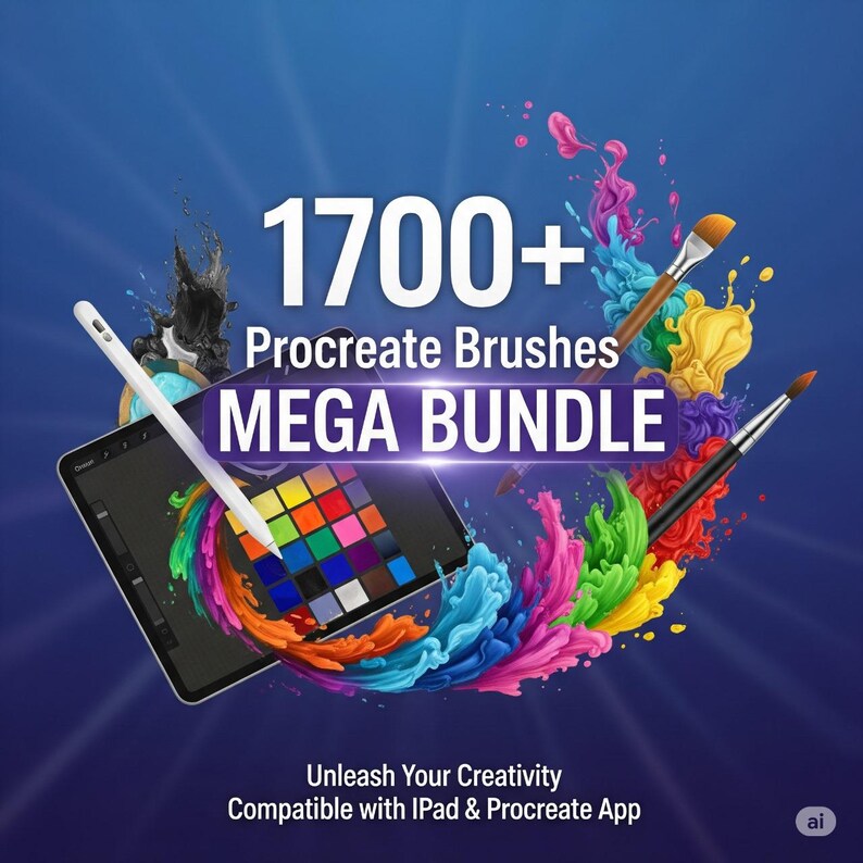 1700+ Procreate Brushes Mega Bundle | Digital Art Tools for iPad ...